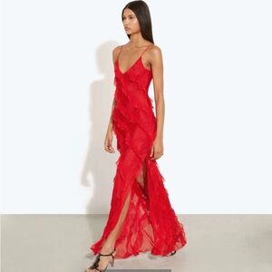 Rat and Boa Cecilia Dress, Red, Size XS